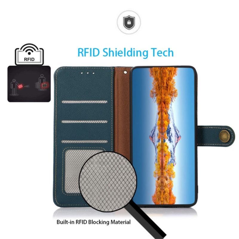Leren Hoesje voor OnePlus Nord CE 2 Lite 5G Khazneh Rfid Echt Leer