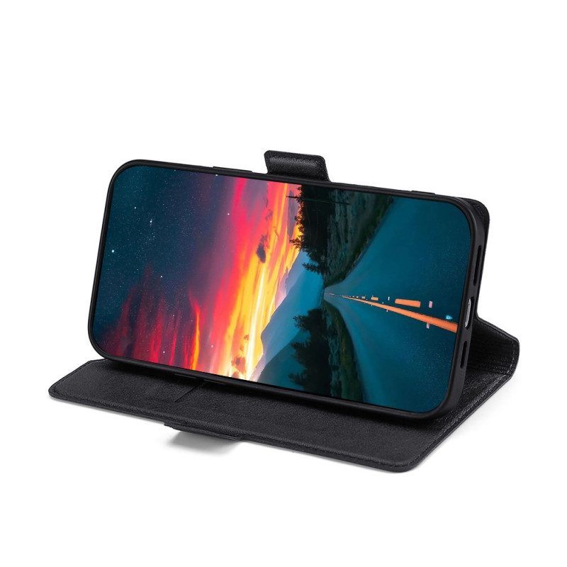 Leren Hoesje voor Oppo Find X5 Lite Folio-hoesje Flap Dubbel Ontwerp