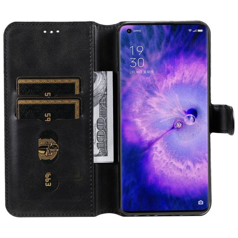 Leren Hoesje voor Oppo Find X5 Pro Verenigd