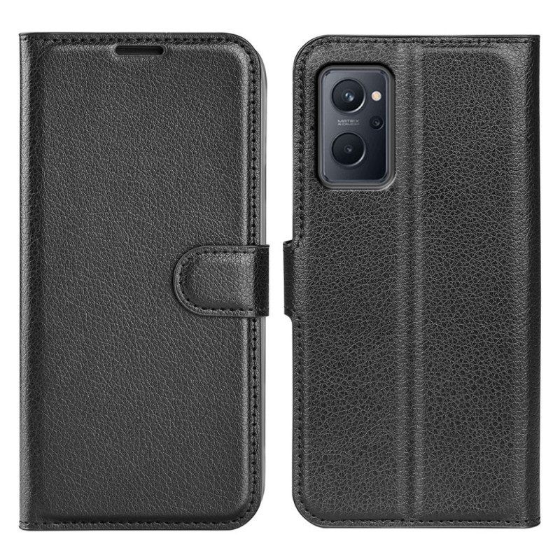 Leren Hoesje voor Realme 9i Faux Lederen Klassieke Magnetische Sluiting