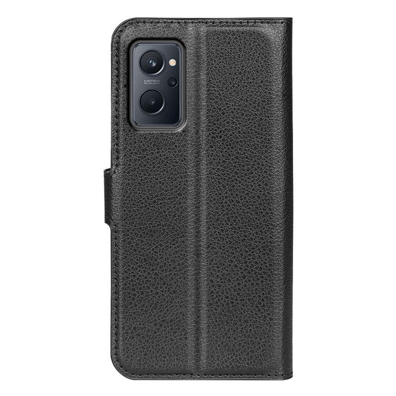 Leren Hoesje voor Realme 9i Faux Lederen Klassieke Magnetische Sluiting