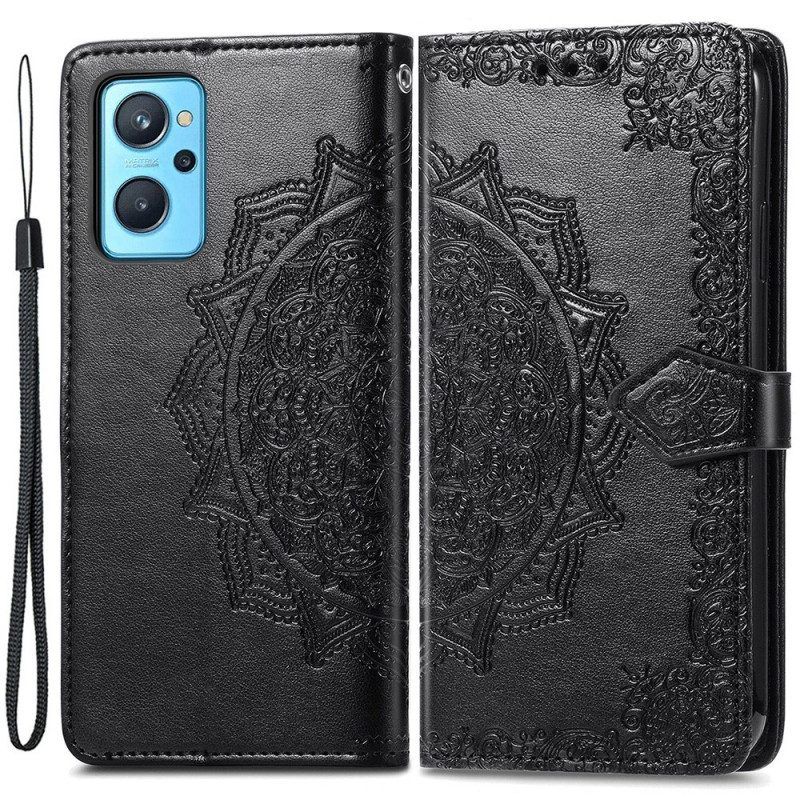 Leren Hoesje voor Realme 9i Middeleeuwse Mandala