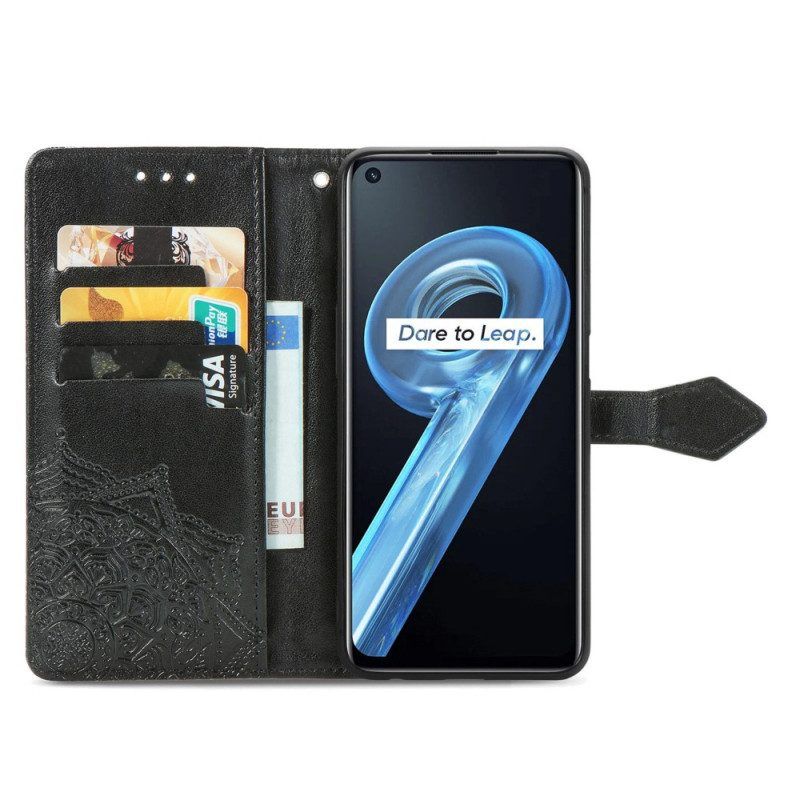 Leren Hoesje voor Realme 9i Middeleeuwse Mandala