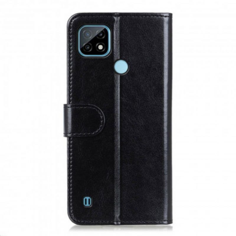 Leren Hoesje voor Realme C21 Finesse Van Kunstleer