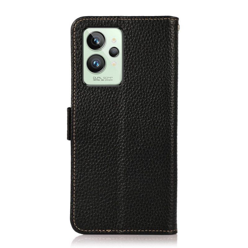 Leren Hoesje voor Realme GT2 Pro Lychee Leer Khazneh Rfid