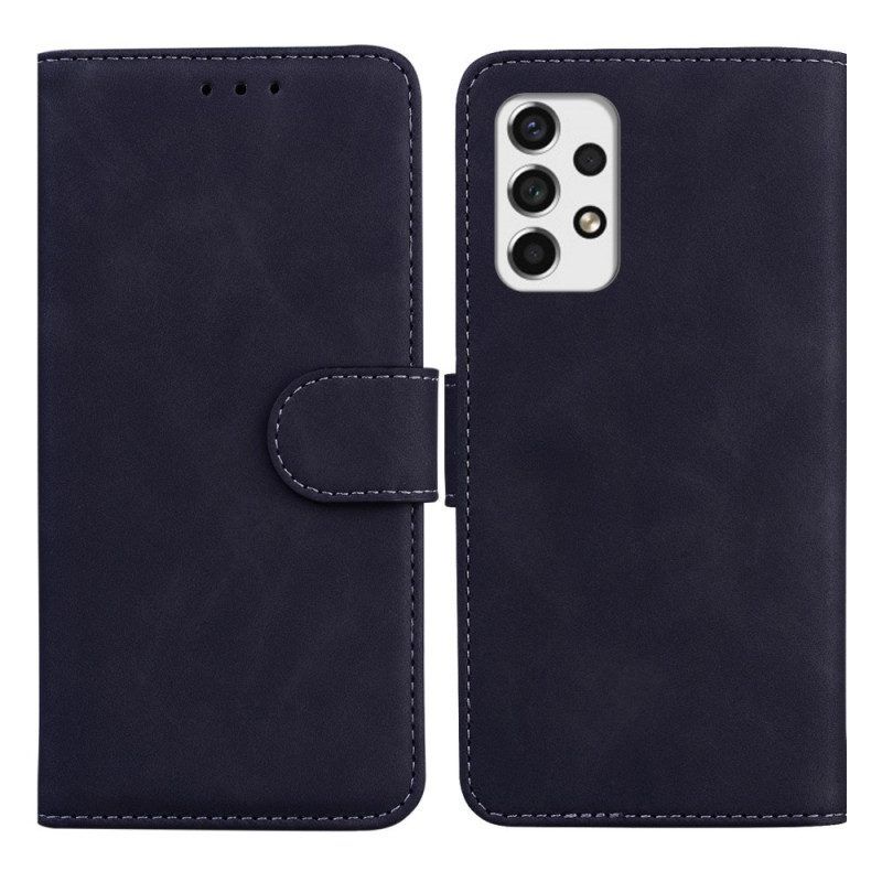 Leren Hoesje voor Samsung Galaxy A53 5G Effen Kleurontwerp