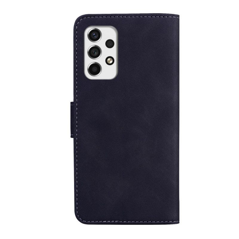 Leren Hoesje voor Samsung Galaxy A53 5G Effen Kleurontwerp