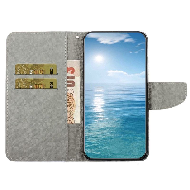 Leren Hoesje voor Samsung Galaxy A54 5G Met Ketting Bandjes Patchwork