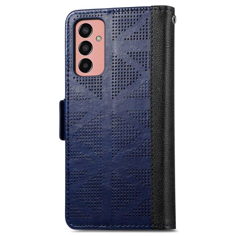 Leren Hoesje voor Samsung Galaxy M13 Kruis Ontwerp