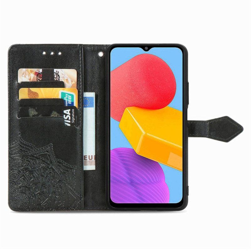 Leren Hoesje voor Samsung Galaxy M13 Uitstekende Mandala