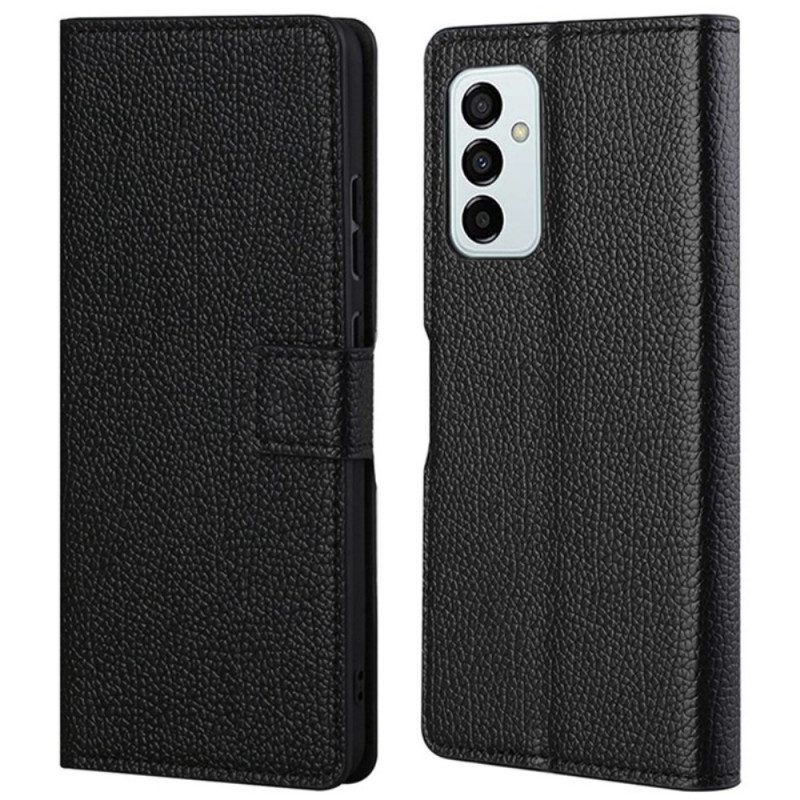 Leren Hoesje voor Samsung Galaxy M23 5G Litchi Lederen Textuur