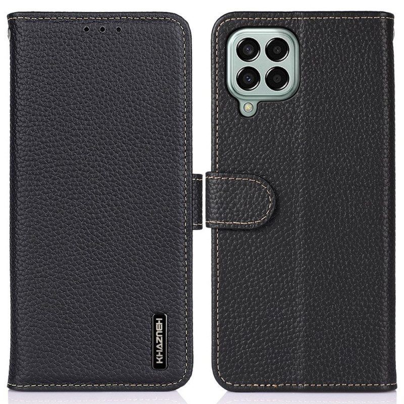 Leren Hoesje voor Samsung Galaxy M33 5G Khazneh Lychee Leer