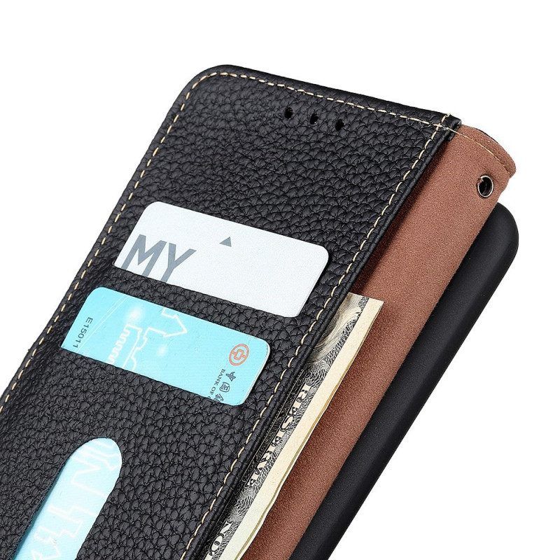 Leren Hoesje voor Samsung Galaxy M33 5G Khazneh Lychee Leer