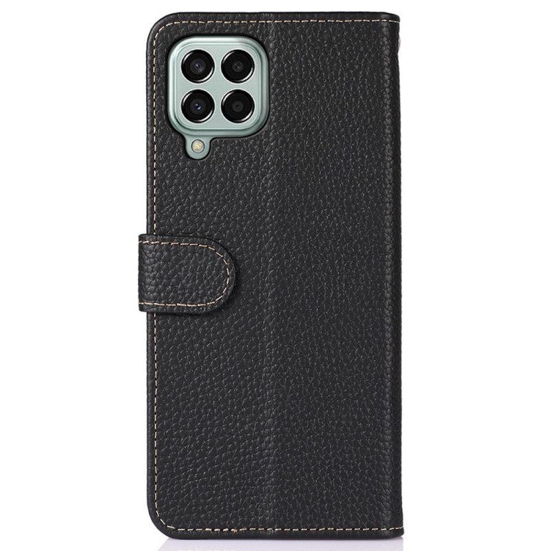 Leren Hoesje voor Samsung Galaxy M33 5G Khazneh Lychee Leer