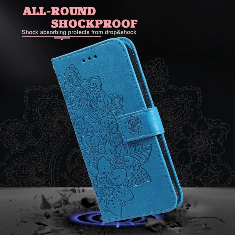 Leren Hoesje voor Samsung Galaxy M52 5G Mandala-bloemen