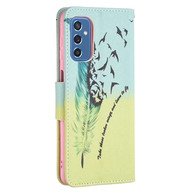 Leren Hoesje voor Samsung Galaxy M52 5G Veerkracht