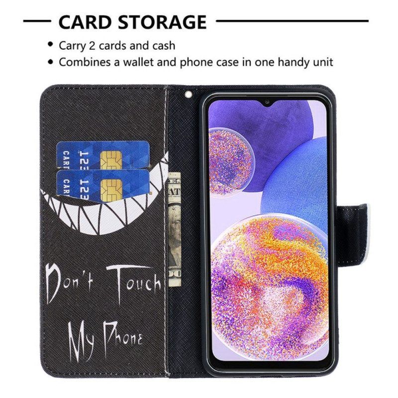 Leren Hoesje voor Samsung Galaxy M53 5G Boze Telefoon