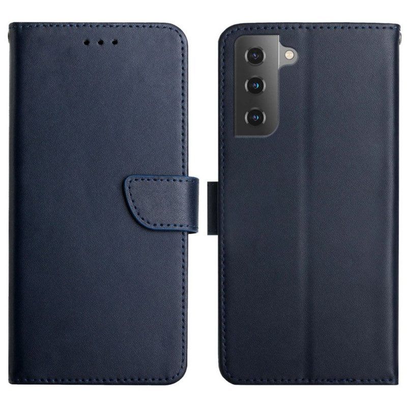 Leren Hoesje voor Samsung Galaxy S22 5G Echt Nappaleer