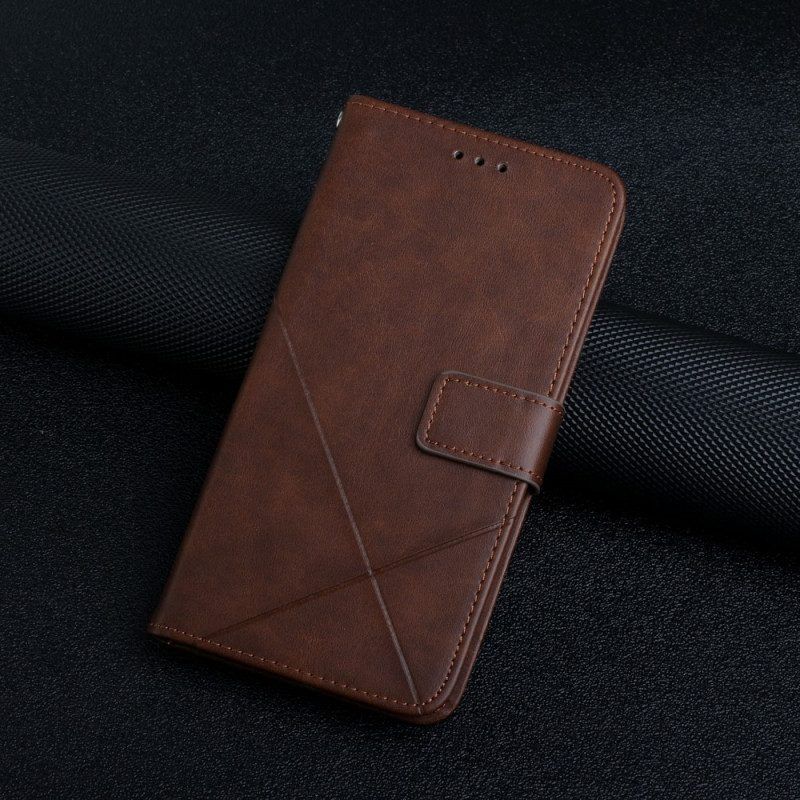 Leren Hoesje voor Samsung Galaxy S22 Ultra 5G X Design Geo Lederen Stijl