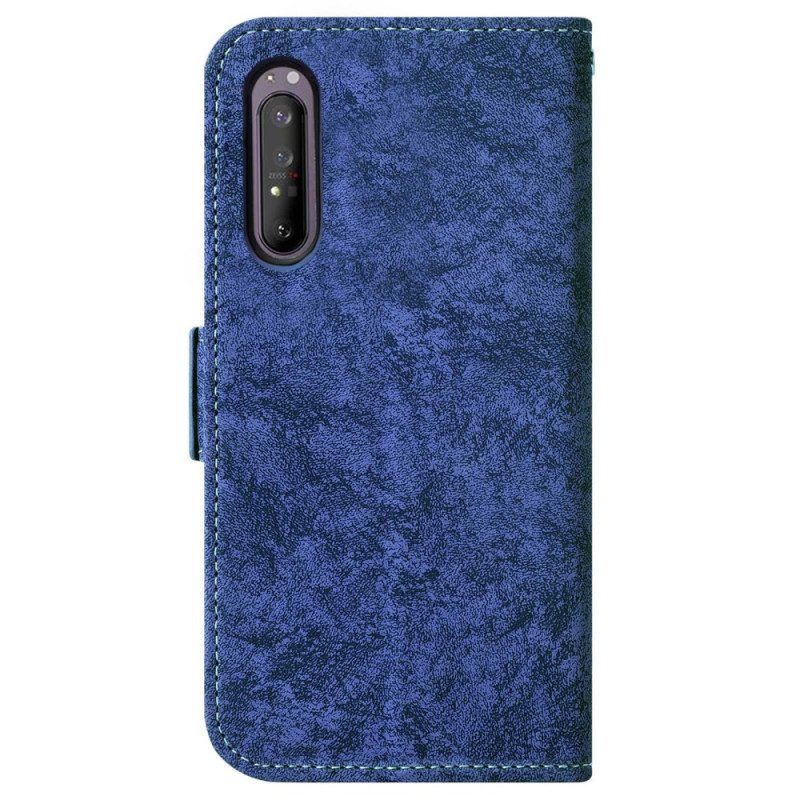 Leren Hoesje voor Sony Xperia 1 IV Ledereffect Met Draaibare Kaarthouder