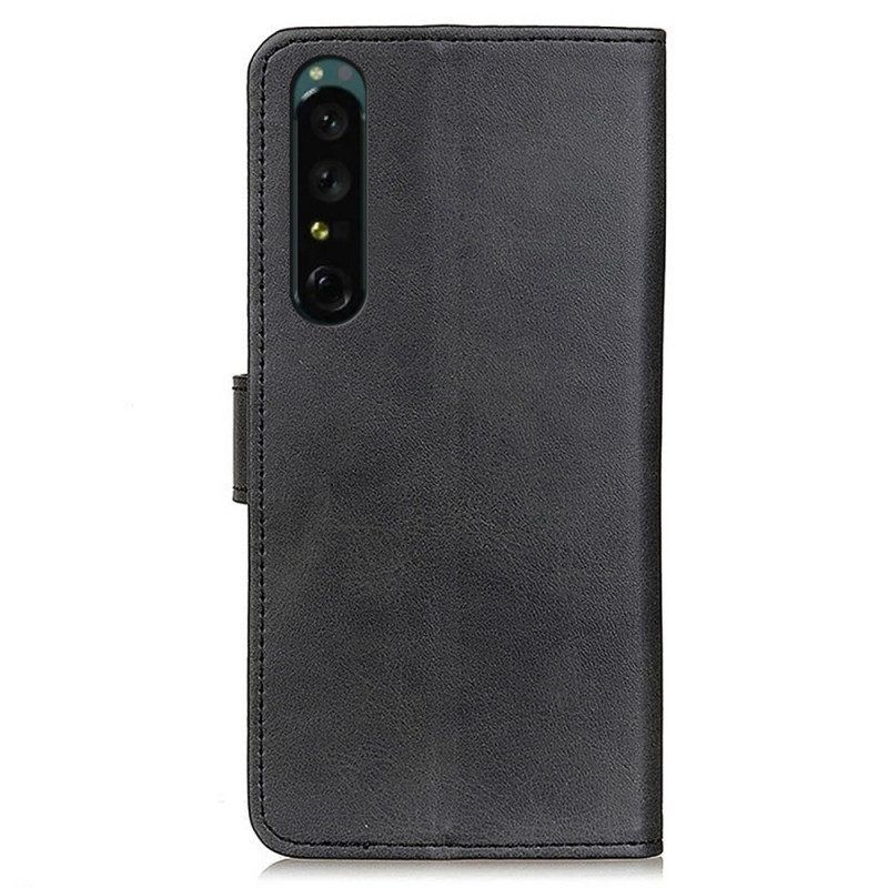 Leren Hoesje voor Sony Xperia 1 IV Mat Leereffect