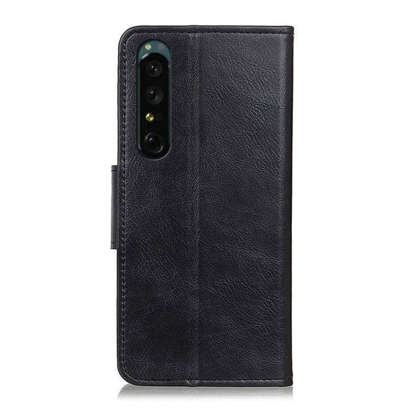 Leren Hoesje voor Sony Xperia 1 IV Stijl Lederen Gesp Omkeerbaar