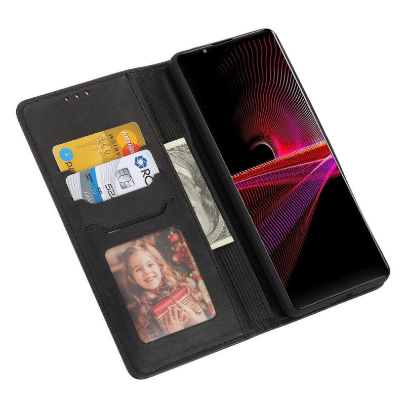 Leren Hoesje voor Sony Xperia 1 IV Te Schattige Kat