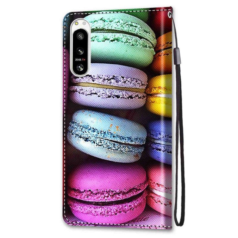 Leren Hoesje voor Sony Xperia 5 IV Macarons