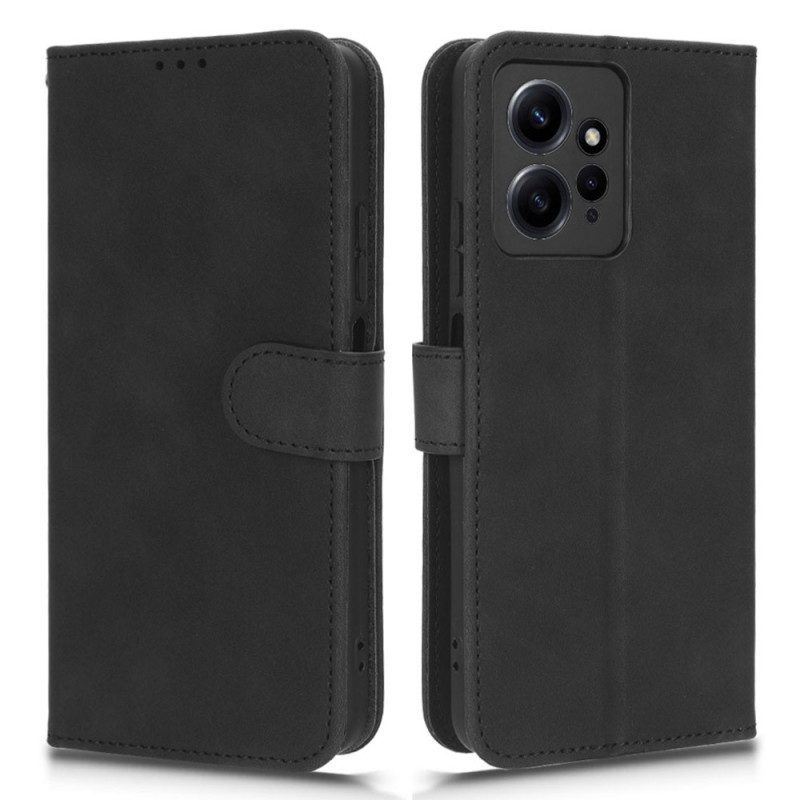 Leren Hoesje voor Xiaomi Redmi Note 12 4G Effen Lederen Stijl