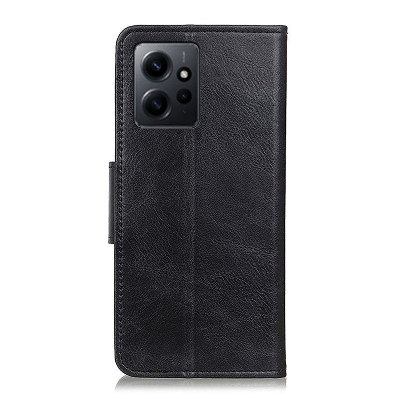 Leren Hoesje voor Xiaomi Redmi Note 12 4G Stijl Lederen Gesp Omkeerbaar