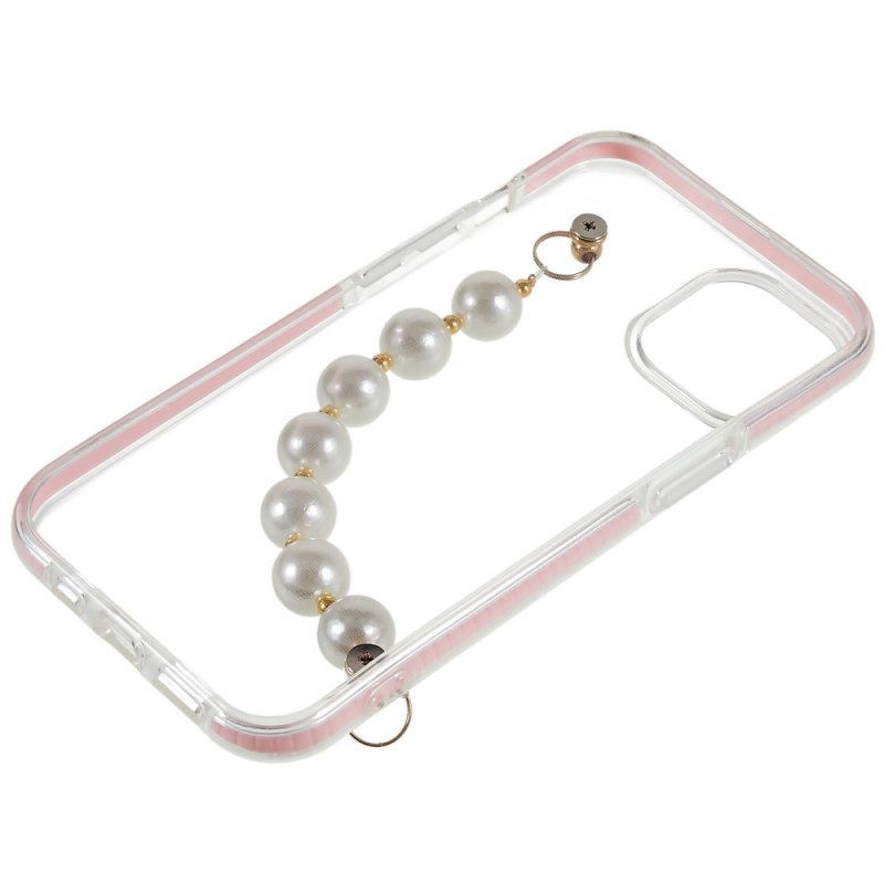 Telefoonhoesje voor iPhone 14 Plus Siliconen Armband Kralen