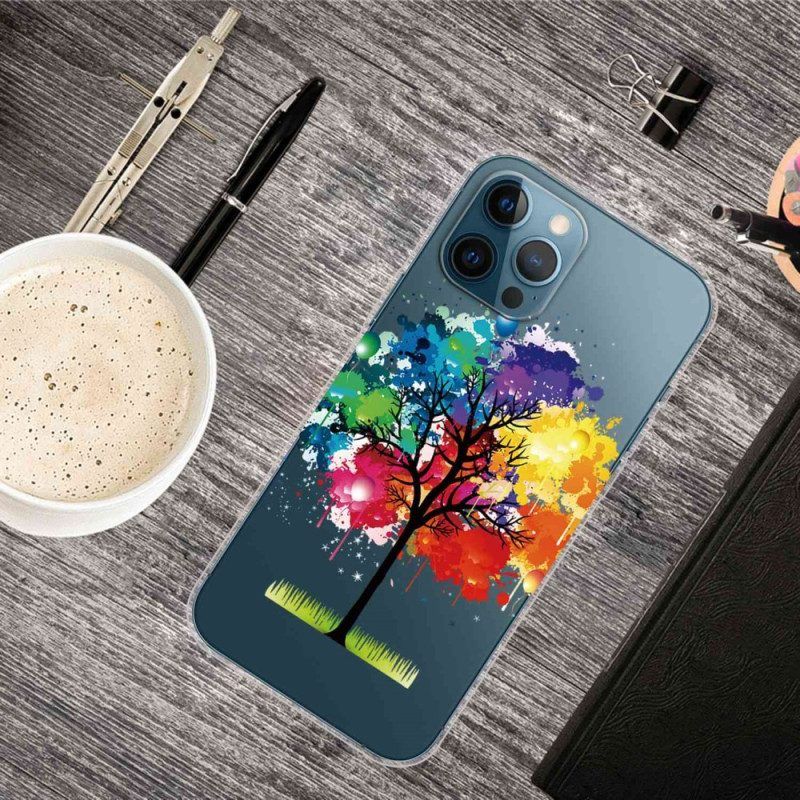 Telefoonhoesje voor iPhone 14 Pro Naadloze Aquarel Boom