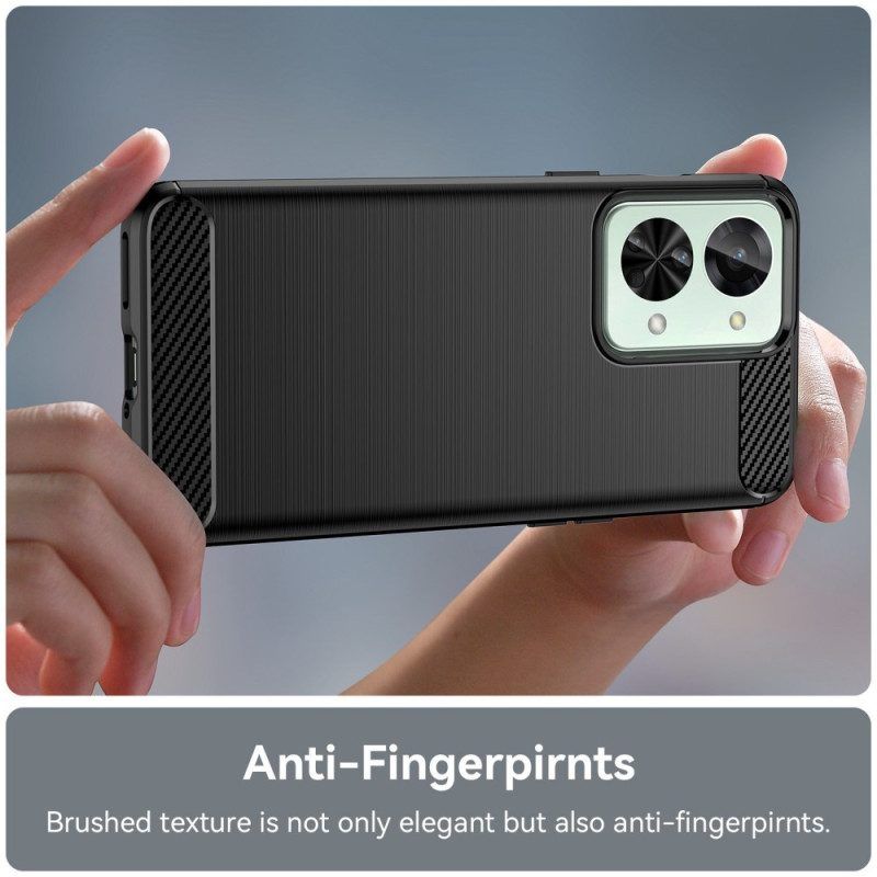 Telefoonhoesje voor OnePlus Nord 2T 5G Koolstofarm Geborsteld