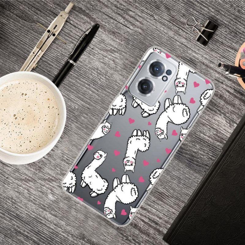 Telefoonhoesje voor OnePlus Nord CE 2 5G Lama's Verliefd