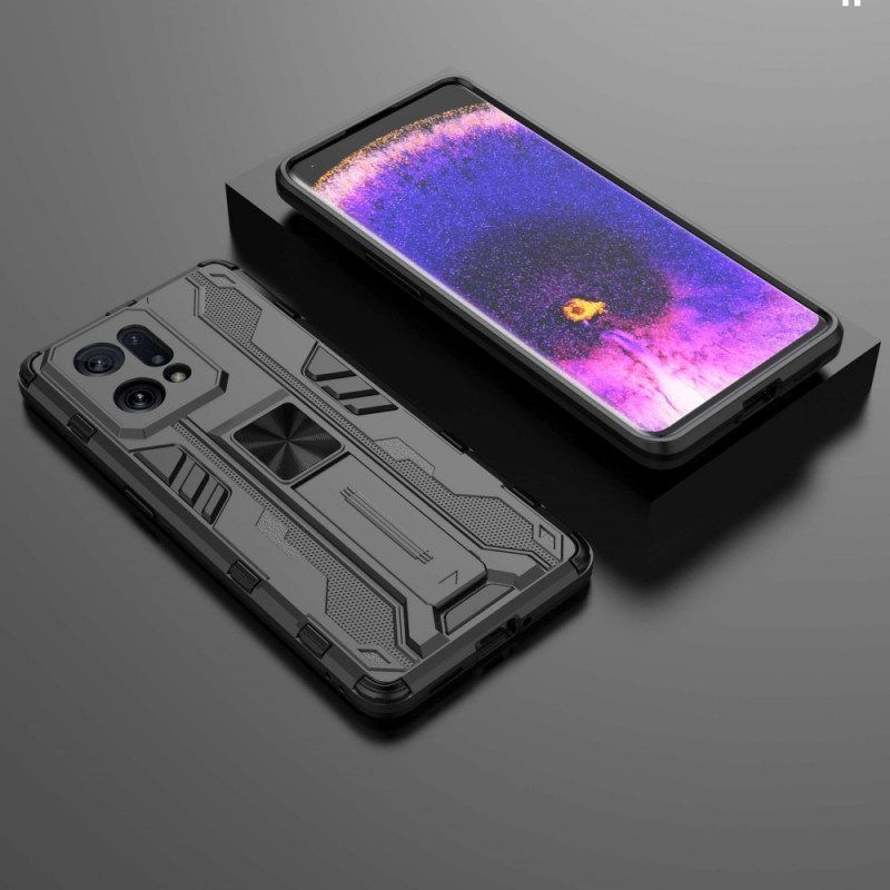 Telefoonhoesje voor Oppo Find X5 Verticale En Horizontale Verwijderbare Steun