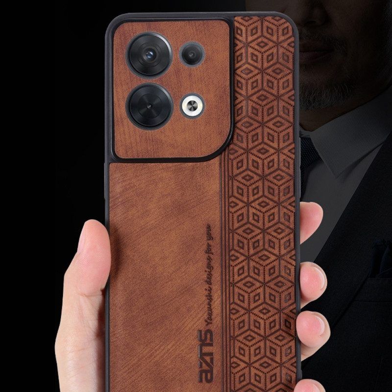 Telefoonhoesje voor Oppo Reno 8 Azns Ledereffect