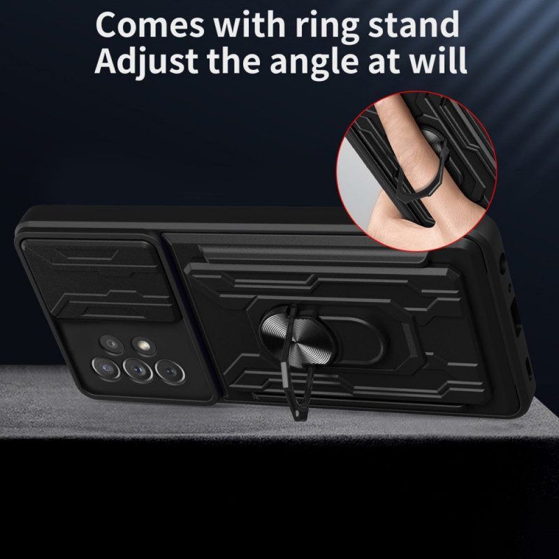 Telefoonhoesje voor Samsung Galaxy A53 5G Design Kaarthouder En Lensbeschermers