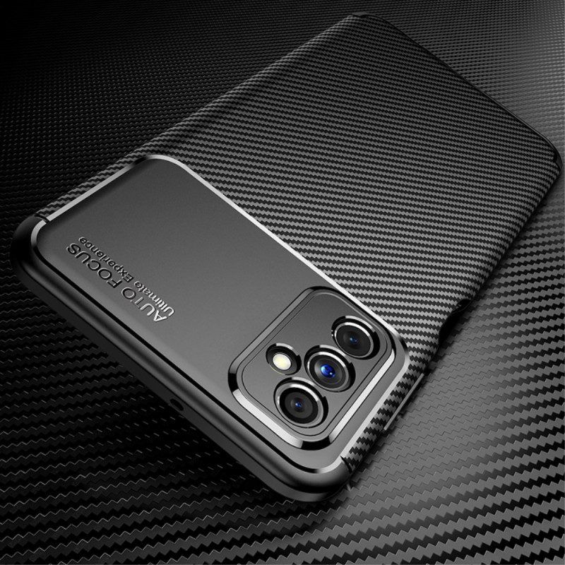 Telefoonhoesje voor Samsung Galaxy M52 5G Flexibele Koolstofvezeltextuur