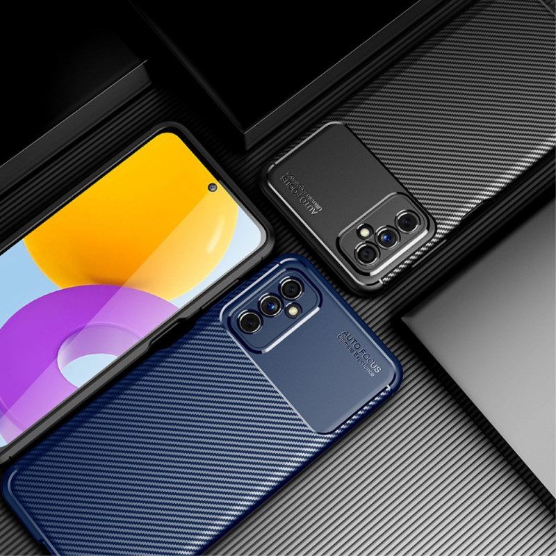 Telefoonhoesje voor Samsung Galaxy M52 5G Flexibele Koolstofvezeltextuur