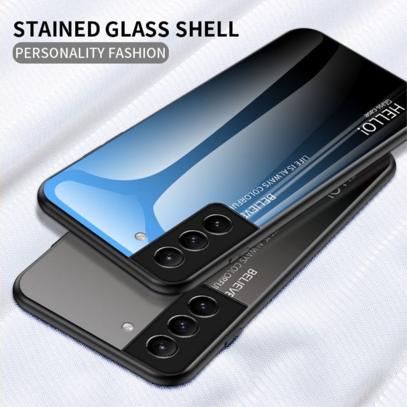Telefoonhoesje voor Samsung Galaxy S22 Plus 5G Gehard Glas Hallo