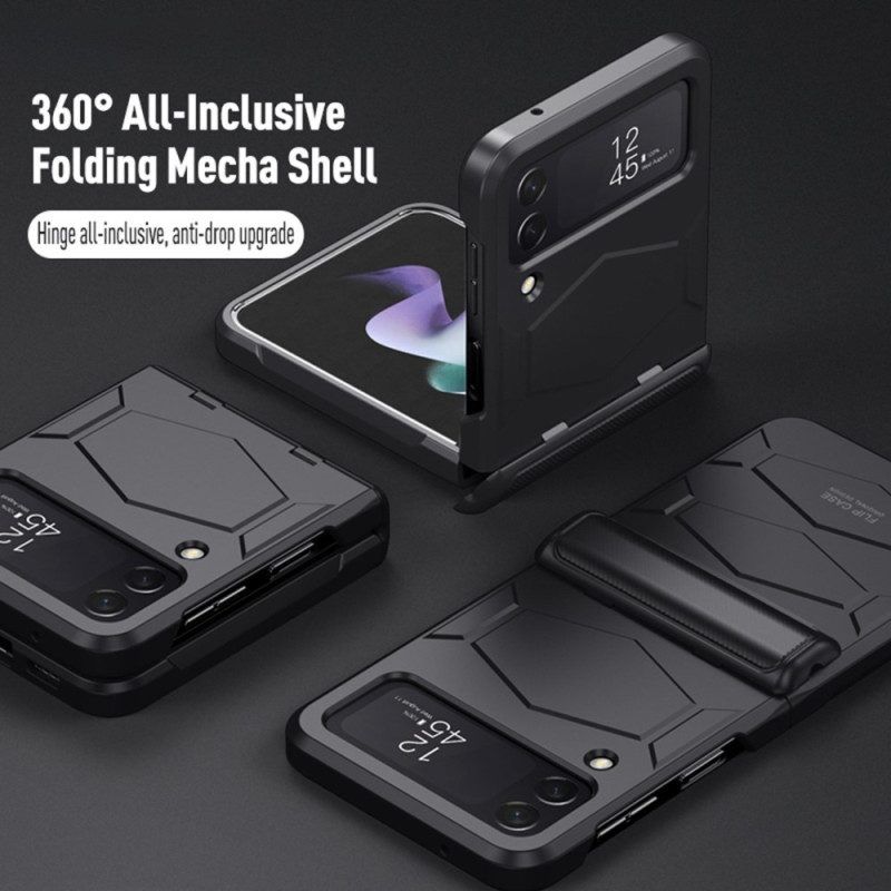 Telefoonhoesje voor Samsung Galaxy Z Flip 4 Folio-hoesje Stijf Honingraatontwerp