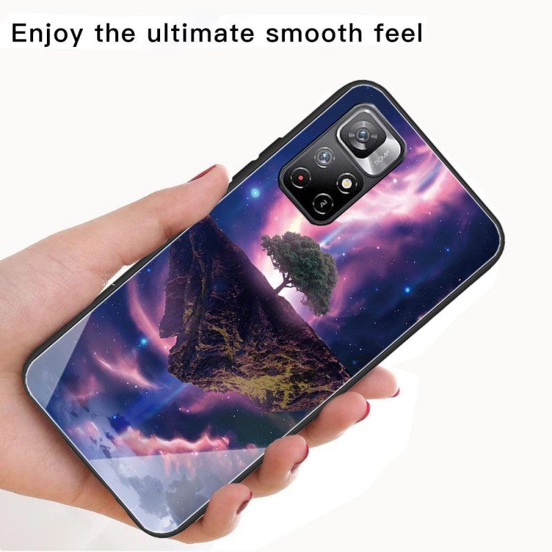 Telefoonhoesje voor Xiaomi Redmi Note 11 Pro Plus 5G Wereldboom Gehard Glas